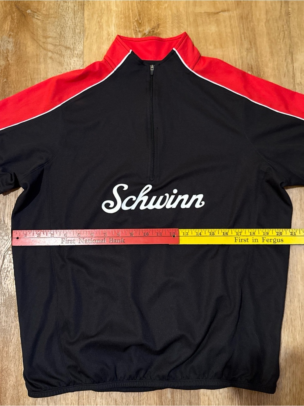 Schwinn Racing Jersey M MTB 1/4 Zip Biking Back Pockets Official size Medium Med
